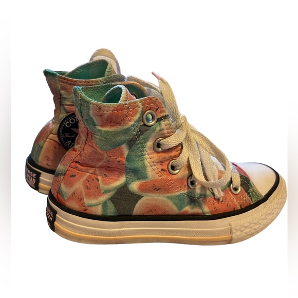 Converse All Stars Watermelon Hi-Top  Sneakers Little Girls US Size 11 - Picture 3 of 8